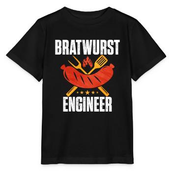 Bratwurst als Geschenk - Stanley/Stella Kinder T-Shirt MINI CREATOR  - Schwarz - Vorne - Mikhail (115cm)