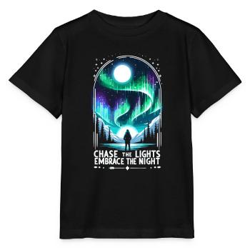 Polarlicht-aurora-verfolger Alaska Wilderness - Stanley/Stella Kinder T-Shirt MINI CREATOR  - Schwarz - Vorne - Mikhail (115cm)