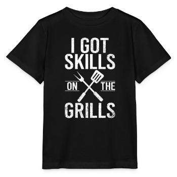 Grillades Barbecue Grillades - T-shirt bio MINI CREATOR Stanley/Stella Enfant - noir - Devant - Mikhail (115cm)
