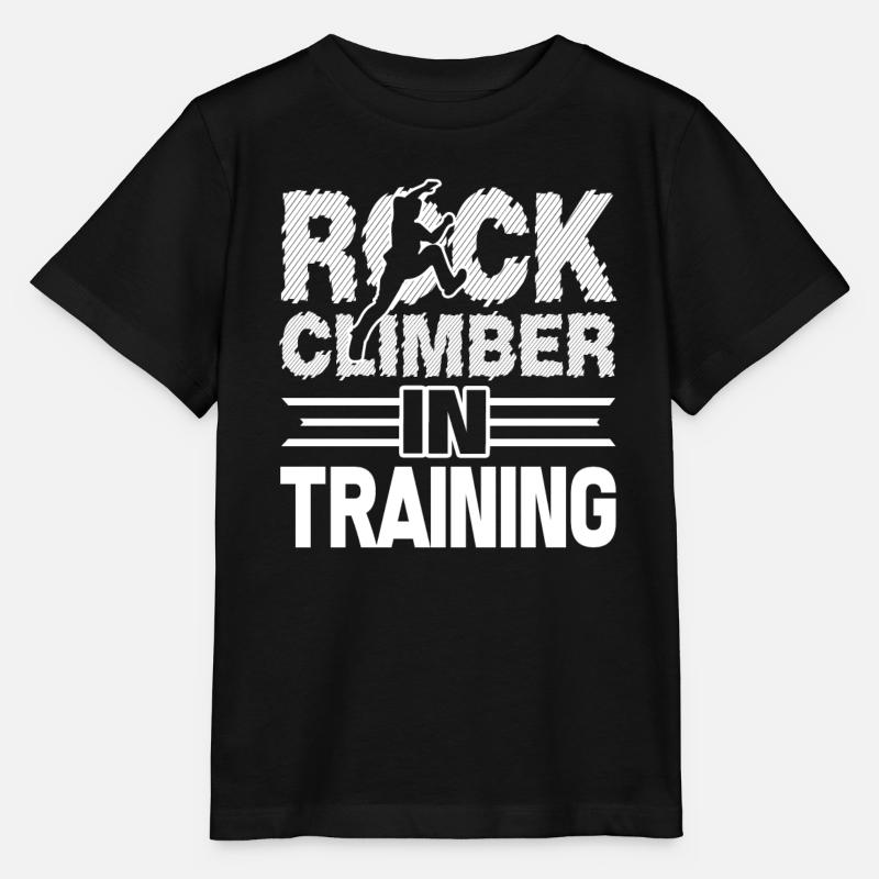 Rock Climbing Rock Climber In Training - Stanley/Stella MINI CREATOR Kids’ T-Shirt - black