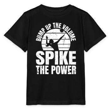Volleyball Volleyballer - Stanley/Stella Kinder T-Shirt MINI CREATOR  - Schwarz - Vorne - Mikhail (115cm)