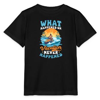 Summer Vacation Happened On Vacation Never - Stanley/Stella MINI CREATOR Kids’ T-Shirt - black - Front - Mikhail (115cm)
