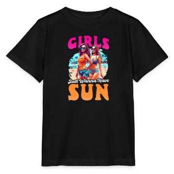 Sommerferien wollen Sonne haben - Stanley/Stella Kinder T-Shirt MINI CREATOR  - Schwarz - Vorne - Mikhail (115cm)