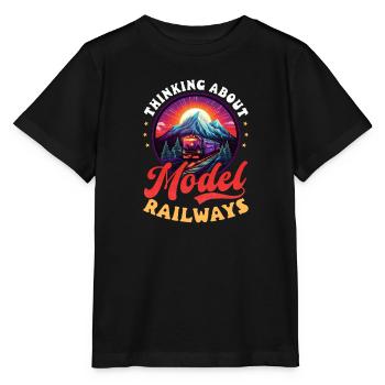 Modelleisenbahn: Modelleisenbahn denken - Stanley/Stella Kinder T-Shirt MINI CREATOR  - Schwarz - Vorne - Mikhail (115cm)