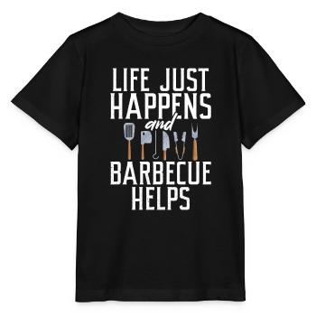 Grillades Barbecue Grillades - T-shirt bio MINI CREATOR Stanley/Stella Enfant - noir - Devant - Mikhail (115cm)