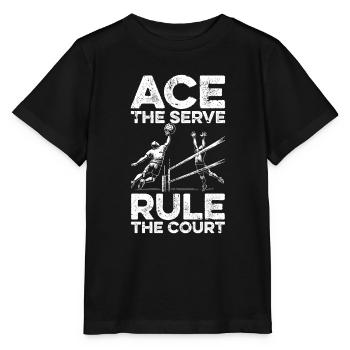Volley-ball Volley-ball - T-shirt bio MINI CREATOR Stanley/Stella Enfant - noir - Devant - Mikhail (115cm)