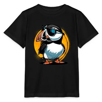 Gift for Atlantic Puffins - Stanley/Stella MINI CREATOR Kids’ T-Shirt - black - Front - Mikhail (115cm)