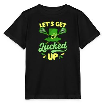 Crosse Fête de la Saint-Patrick Ayez de la chance - T-shirt bio MINI CREATOR Stanley/Stella Enfant - noir - Devant - Mikhail (115cm)