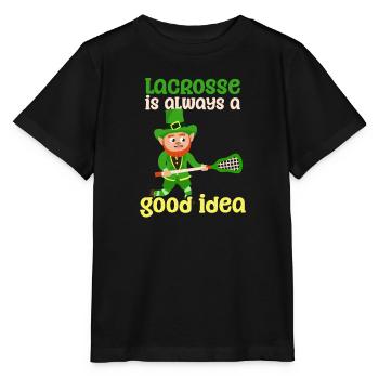 Crosse de la Saint-Patrick Bonne idée de crosse - T-shirt bio MINI CREATOR Stanley/Stella Enfant - noir - Devant - Mikhail (115cm)