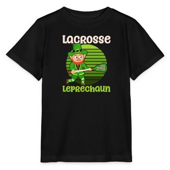 Crosse Saint-Patrick Lacrosse Leprechaun - T-shirt bio MINI CREATOR Stanley/Stella Enfant - noir - Devant - Mikhail (115cm)