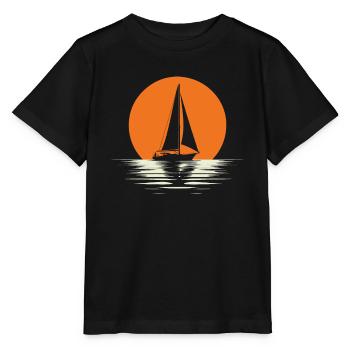 Voile, Voile, Voilier - T-shirt bio MINI CREATOR Stanley/Stella Enfant - noir - Devant - Mikhail (115cm)