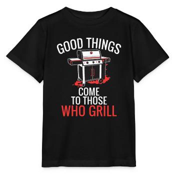Grillades Barbecue Grillades - T-shirt bio MINI CREATOR Stanley/Stella Enfant - noir - Devant - Mikhail (115cm)