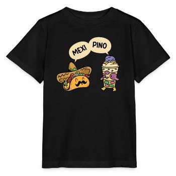 Mexipino Taco Halo Halo - Stanley/Stella MINI CREATOR Kids’ T-Shirt - black - Front - Mikhail (115cm)