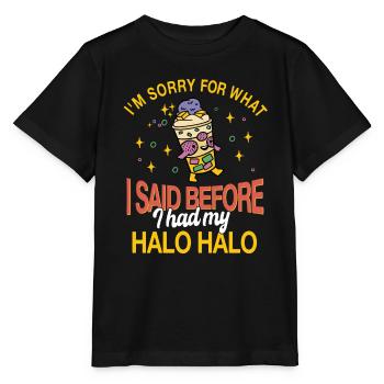 Funny Halo Halo Humor - Stanley/Stella MINI CREATOR Kids’ T-Shirt - black - Front - Mikhail (115cm)