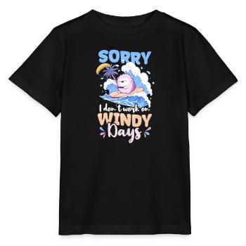 Kite Surfing Don't Work On Windy Days - Stanley/Stella MINI CREATOR Kids’ T-Shirt - black - Front - Mikhail (115cm)