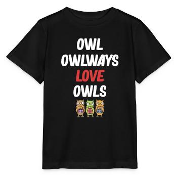 Hibou Owlways Love Hiboux Halloween Costume Oiseaux - T-shirt bio MINI CREATOR Stanley/Stella Enfant - noir - Devant - Mikhail (115cm)