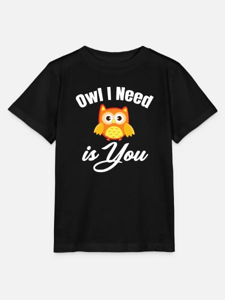 Eule Ich Brauche Dich Wortspiele Halloween-kostüm - T-shirt MINI CREATOR barn från Stanley/Stella - svart