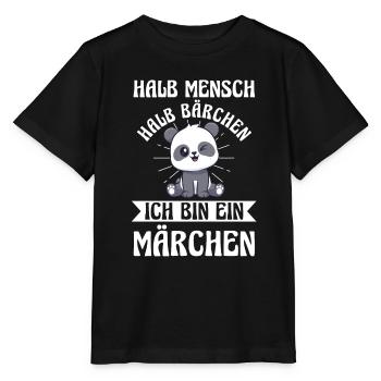 Mi-humain, mi-ours - T-shirt bio MINI CREATOR Stanley/Stella Enfant - noir - Devant - Mikhail (115cm)