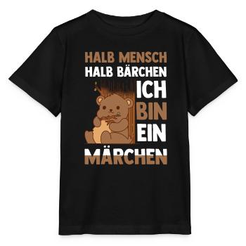 Mi-humain, mi-ours - T-shirt bio MINI CREATOR Stanley/Stella Enfant - noir - Devant - Mikhail (115cm)
