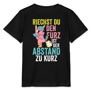 Riechst Du Den Furz Ist Der Abstand Zu Kurz - Stanley/Stella Kinder T-Shirt MINI CREATOR  - Schwarz - Vorne - Mikhail (115cm)