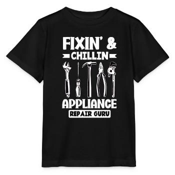 Fixin' & Chillin' Appliance Repair Guru Handyman - Stanley/Stella MINI CREATOR Kids’ T-Shirt - black - Front - Mikhail (115cm)
