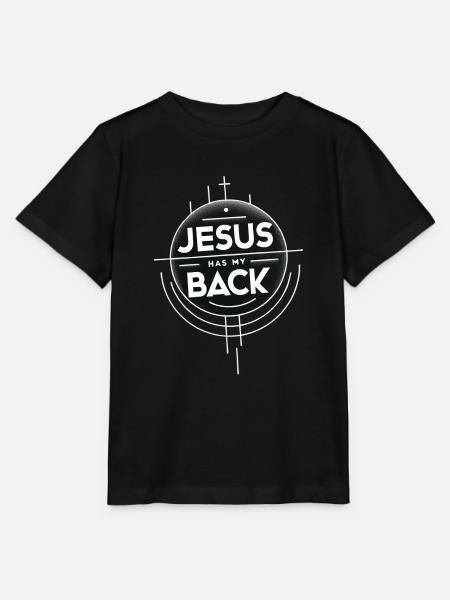 Jesus Has My Back 19 - Stanley/Stella Kinder T-Shirt MINI CREATOR - Schwarz