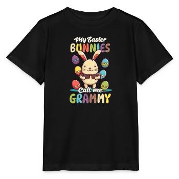 Christliche Osterhasen nennen mich Oma - Stanley/Stella Kinder T-Shirt MINI CREATOR  - Schwarz - Vorne - Mikhail (115cm)