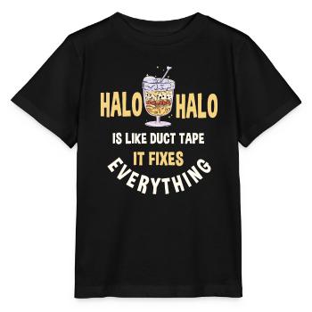 Funny Halo Halo Saying - Stanley/Stella MINI CREATOR Kids’ T-Shirt - black - Front - Mikhail (115cm)