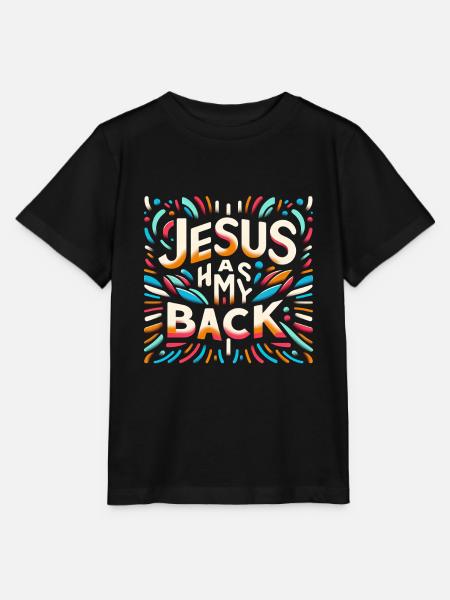 Jesus Has My Back 29 - Stanley/Stella Kinder T-Shirt MINI CREATOR  - Schwarz