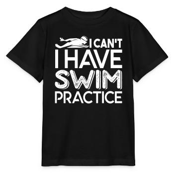 Swimming I Have Swim Practice - Stanley/Stella MINI CREATOR Kids’ T-Shirt - black - Front - Mikhail (115cm)