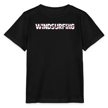 Planche à voile Windsurfer Ekg Heartbeat - T-shirt bio MINI CREATOR Stanley/Stella Enfant - noir - Devant - Mikhail (115cm)