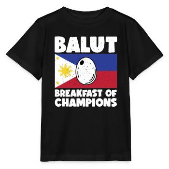 Balut-ei, Philippinische Delikatesse, Entenei, - Stanley/Stella Kinder T-Shirt MINI CREATOR  - Schwarz - Vorne - Mikhail (115cm)