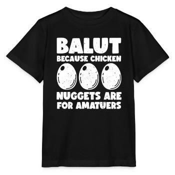 Balut-ei, Philippinische Delikatesse, Entenei, - Stanley/Stella Kinder T-Shirt MINI CREATOR  - Schwarz - Vorne - Mikhail (115cm)