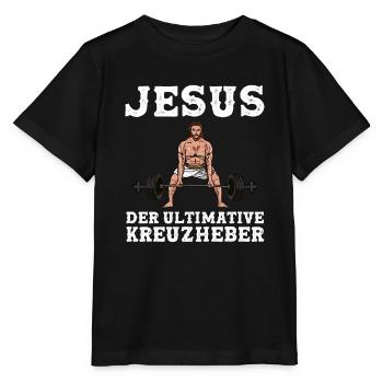 Jésus, l’ultime crucifix - T-shirt bio MINI CREATOR Stanley/Stella Enfant - noir - Devant - Mikhail (115cm)