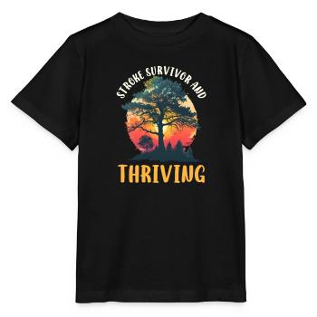 Stroke Survivor Stroke Survivor And Thriving - Stanley/Stella MINI CREATOR Kids’ T-Shirt - black - Front - Mikhail (115cm)