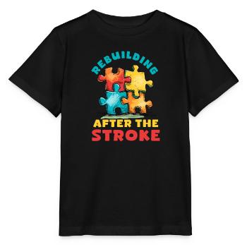 Stroke Survivor Rebuilding After The Stroke - Stanley/Stella MINI CREATOR Kids’ T-Shirt - black - Front - Mikhail (115cm)