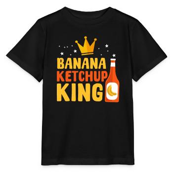 Banana Ketchup King - Stanley/Stella MINI CREATOR Kids’ T-Shirt - black - Front - Mikhail (115cm)
