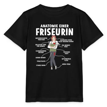 Anatomie d’un coiffeur - T-shirt bio MINI CREATOR Stanley/Stella Enfant - noir - Devant - Mikhail (115cm)