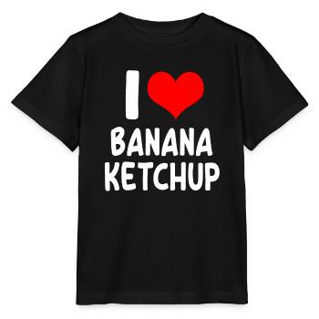 I love banana ketchup - Stanley/Stella MINI CREATOR Kids’ T-Shirt - black - Front - Mikhail (115cm)