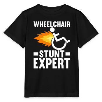 Personnes en fauteuil roulant Fauteuil roulant - T-shirt bio MINI CREATOR Stanley/Stella Enfant - noir - Devant - Mikhail (115cm)