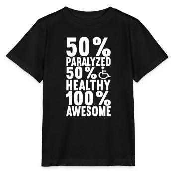 Personnes en fauteuil roulant Fauteuil roulant - T-shirt bio MINI CREATOR Stanley/Stella Enfant - noir - Devant - Mikhail (115cm)