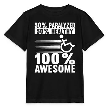 Personnes en fauteuil roulant Fauteuil roulant - T-shirt bio MINI CREATOR Stanley/Stella Enfant - noir - Devant - Mikhail (115cm)