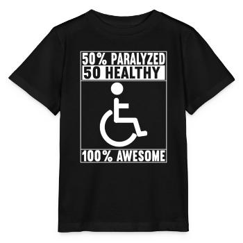 Personnes en fauteuil roulant Fauteuil roulant - T-shirt bio MINI CREATOR Stanley/Stella Enfant - noir - Devant - Mikhail (115cm)
