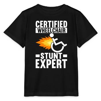 Personnes en fauteuil roulant Fauteuil roulant - T-shirt bio MINI CREATOR Stanley/Stella Enfant - noir - Devant - Mikhail (115cm)