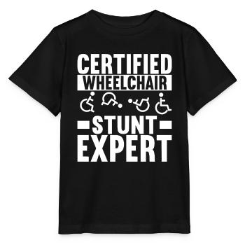 Personnes en fauteuil roulant Fauteuil roulant - T-shirt bio MINI CREATOR Stanley/Stella Enfant - noir - Devant - Mikhail (115cm)
