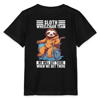 Personnes en fauteuil roulant Fauteuil roulant - T-shirt bio MINI CREATOR Stanley/Stella Enfant - noir - Devant - Mikhail (115cm)