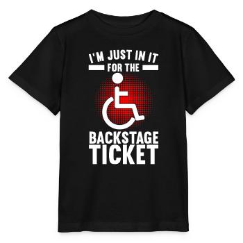 Personnes en fauteuil roulant Fauteuil roulant - T-shirt bio MINI CREATOR Stanley/Stella Enfant - noir - Devant - Mikhail (115cm)