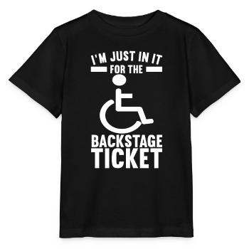 Personnes en fauteuil roulant Fauteuil roulant - T-shirt bio MINI CREATOR Stanley/Stella Enfant - noir - Devant - Mikhail (115cm)