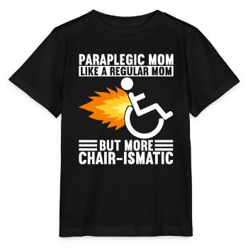Personnes en fauteuil roulant Fauteuil roulant - T-shirt bio MINI CREATOR Stanley/Stella Enfant - noir - Devant - Mikhail (115cm)