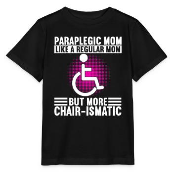 Personnes en fauteuil roulant Fauteuil roulant - T-shirt bio MINI CREATOR Stanley/Stella Enfant - noir - Devant - Mikhail (115cm)
